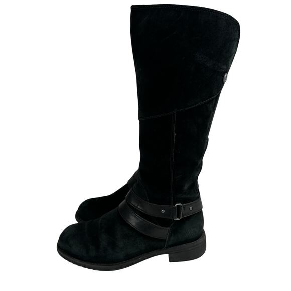 The North Face Bridgeton Tall Riding Boot Black Suede Quilted Lining Wmn Sz 7 - Picture 2 of 16